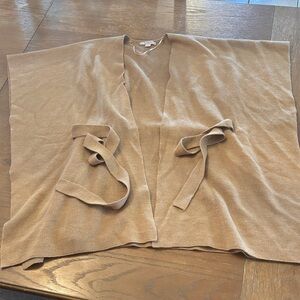 LOFT Tan Open-Front Cardigan